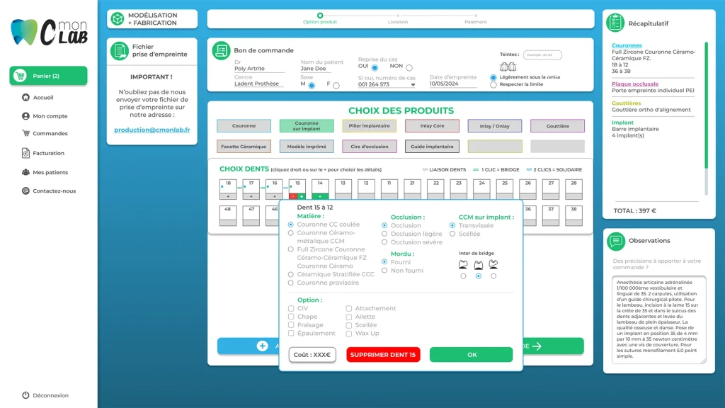 Page de projet - CmonLab